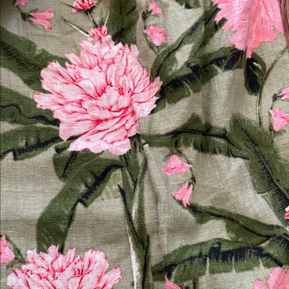 Agua Bendita X Target Pink and Green Floral Linen Wide Leg Pants Women’s Sz XL - Picture 6 of 9